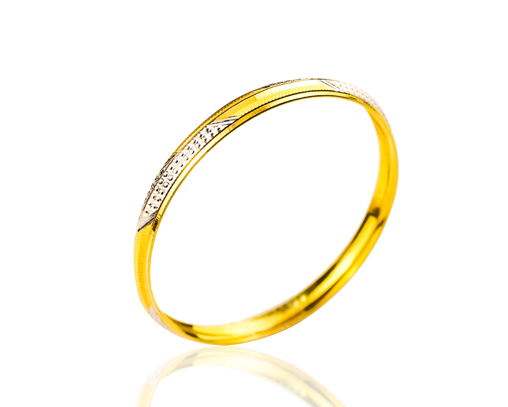 » 22K Two Yellow Gold Men Kada/Bangle